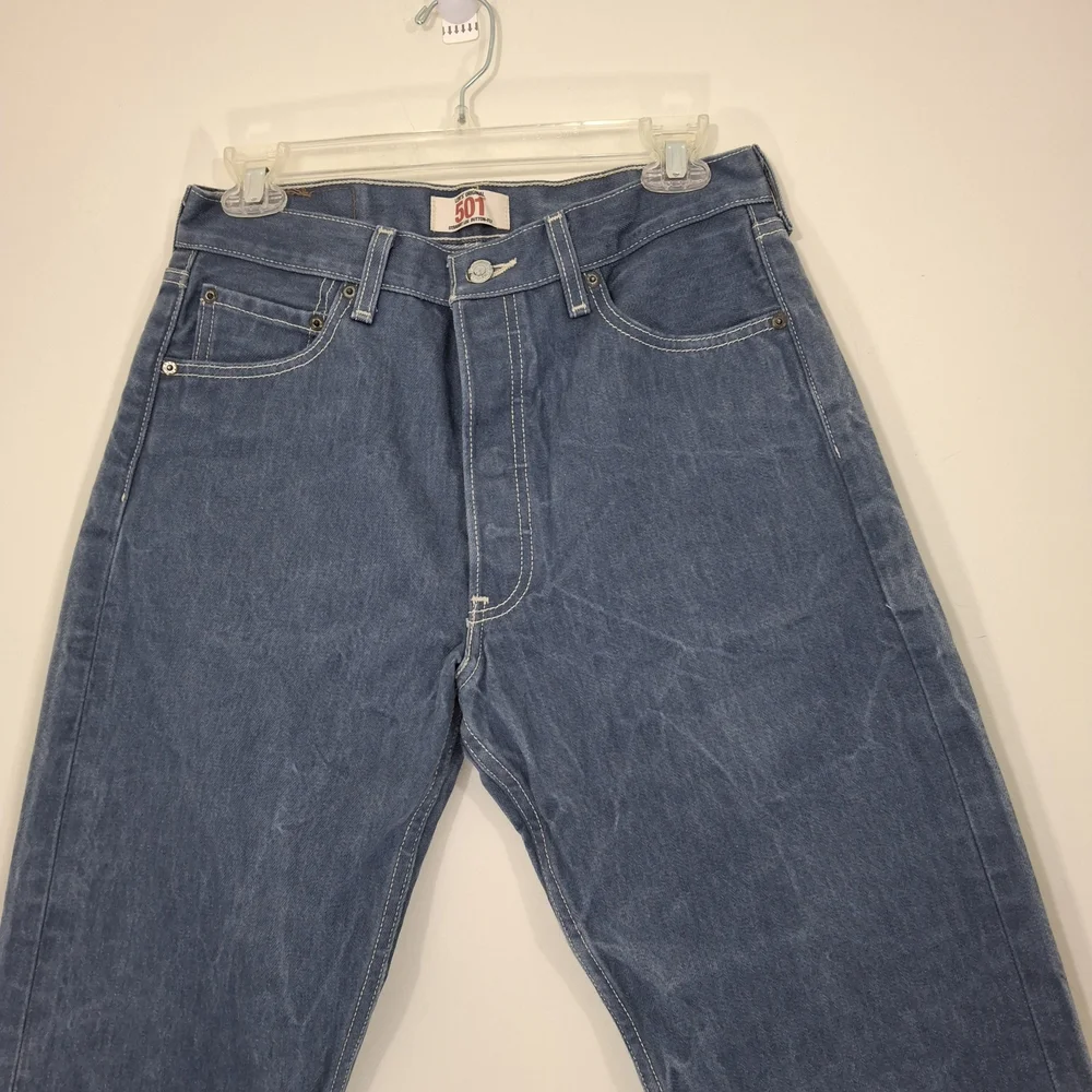 Levi's Original 501 Straight Leg Button-Fly Blue Denim Jeans, Size 31×32
